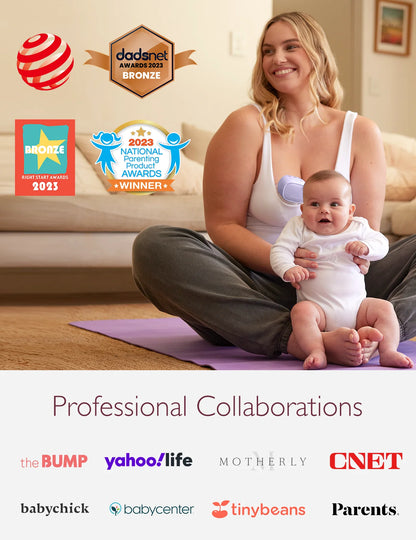 S9 Pro Wearable Breast Pump Hands Free, Mom Cozy Electric Portable Breast Pump 24Mm Purple