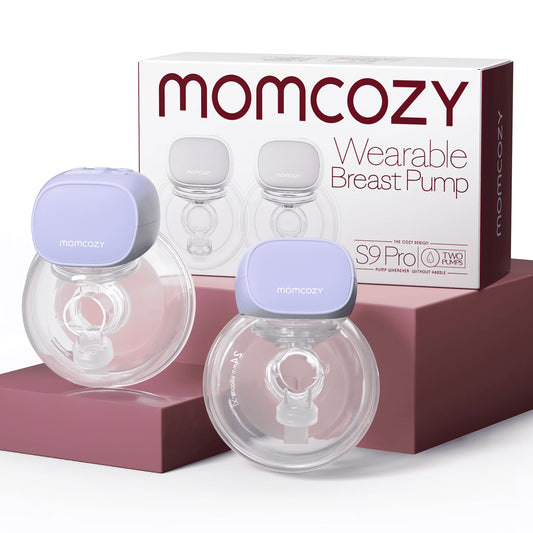 S9 Pro Wearable Breast Pump Hands Free, Mom Cozy Electric Portable Breast Pump 24Mm Purple